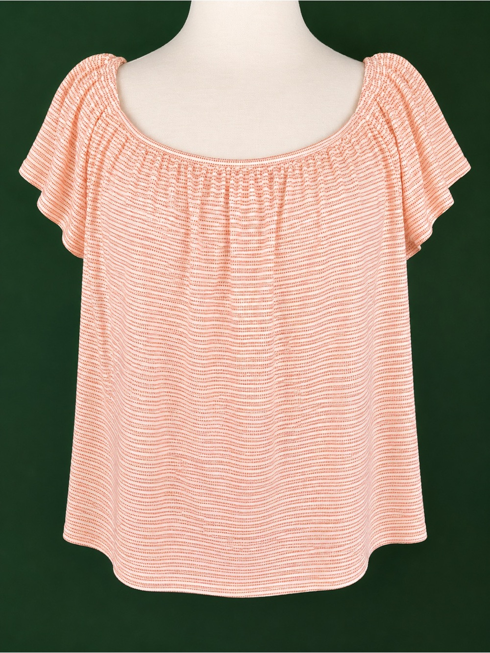 a.n.a Peach Off-Shoulder Ruffle Sleeve Top